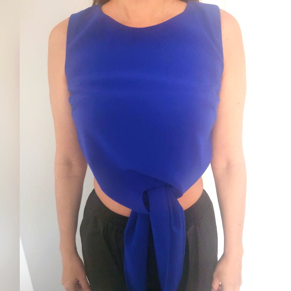 Blue crop top